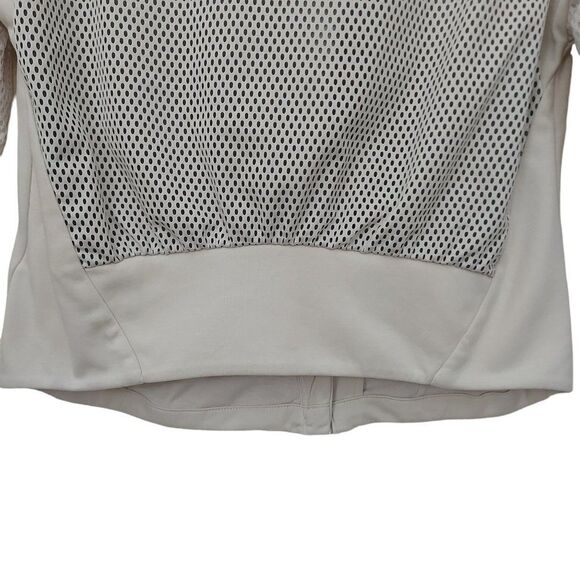 Adidas Heart Tracer Summer Jacket Womens Medium White Asymmetrical Zip Mesh - Picture 12 of 15